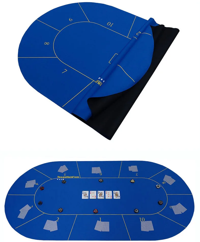 1pc Poker Rubber Mat Texas Hold'em Game Table Top Casino Layout Size: 90cm x 180cm