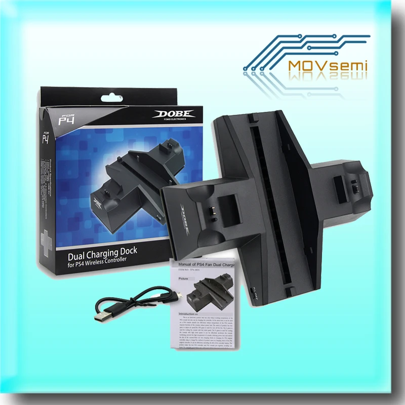 

for DOBE for ps4 2 in 1 Vertical Cooling Fan charging Stand & Dual Charging Dock for PS4 wireless controller