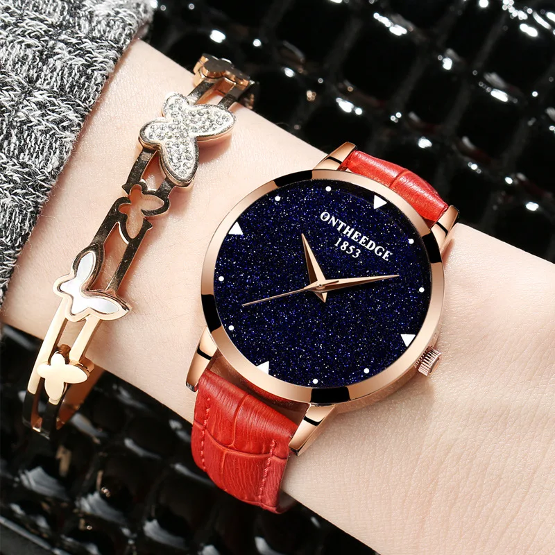 

ONTHEEDGE Fashion Wrist Watch Women Watches Ladies Luxury Brand Famous Quartz Watch Female Clock Relogio Feminino Montre Femme