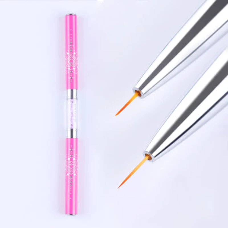 Double Head Nail Art Liner Painting Pen Nail UV Gel Drawing Brush Salon