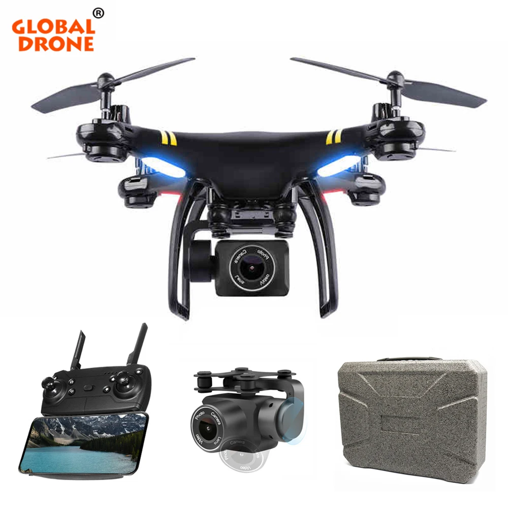 Global Drone Profissional GPS Drones with Camera HD RC Helicopter Wifi FPV Real Time Quadcopter Altitude Hold Long Time Flying