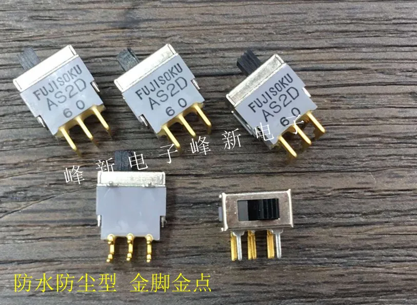 

Original new 100% Japan import AS2D 2gear 6pin toggle switch 90 degree bend mini sliding switch power
