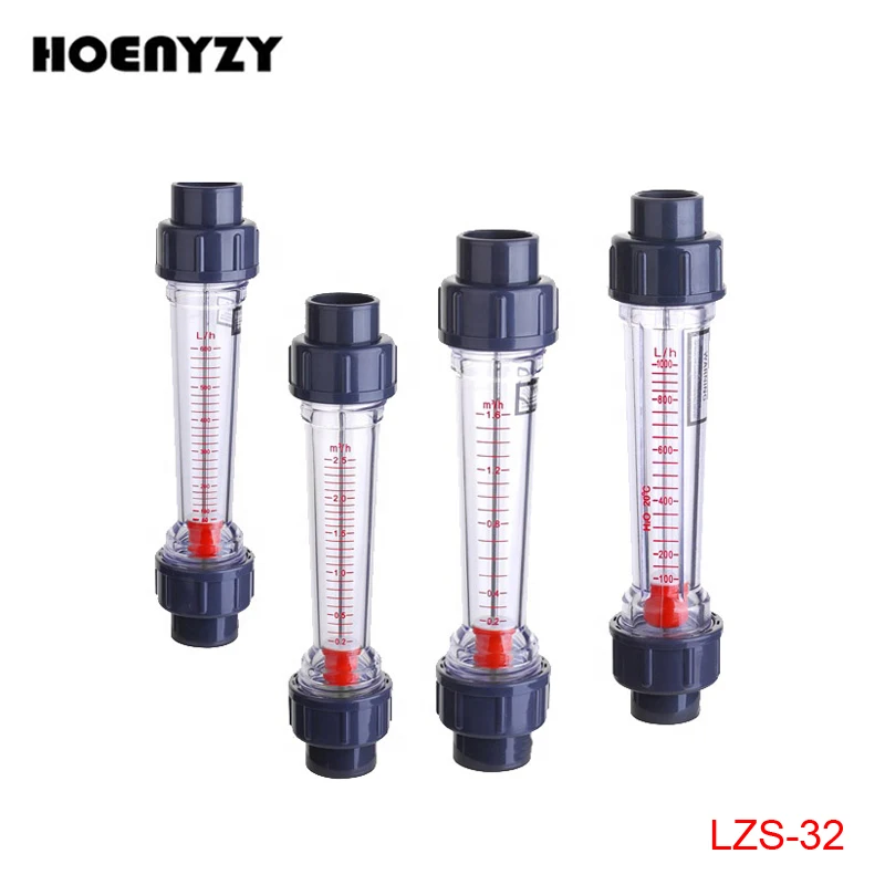 

LZS Series Flow Meter Piping Type Flowmeter LZS-32 Plastic Water Rotameter 400-4000L/H 600-6000L/H 1000-10000L/H