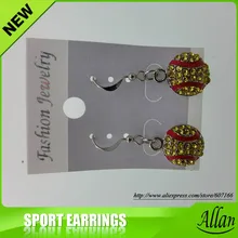 Новые женские серьги-гвоздики со стразами для девочек, спортивные