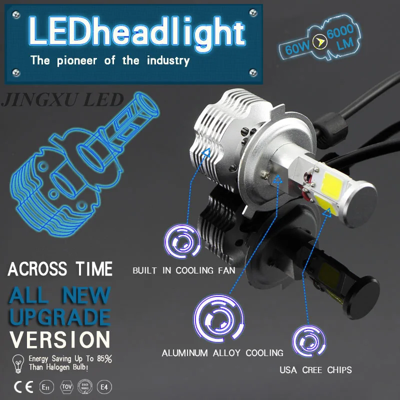  1 Set 120W 12000LM Cree Chips  Car LED Headlight Kit  Bulb Fog Light H4 H7 H8 H9 H11 9004 HB1 9005 HB3 9006 HB4 9007 HB5  9008 