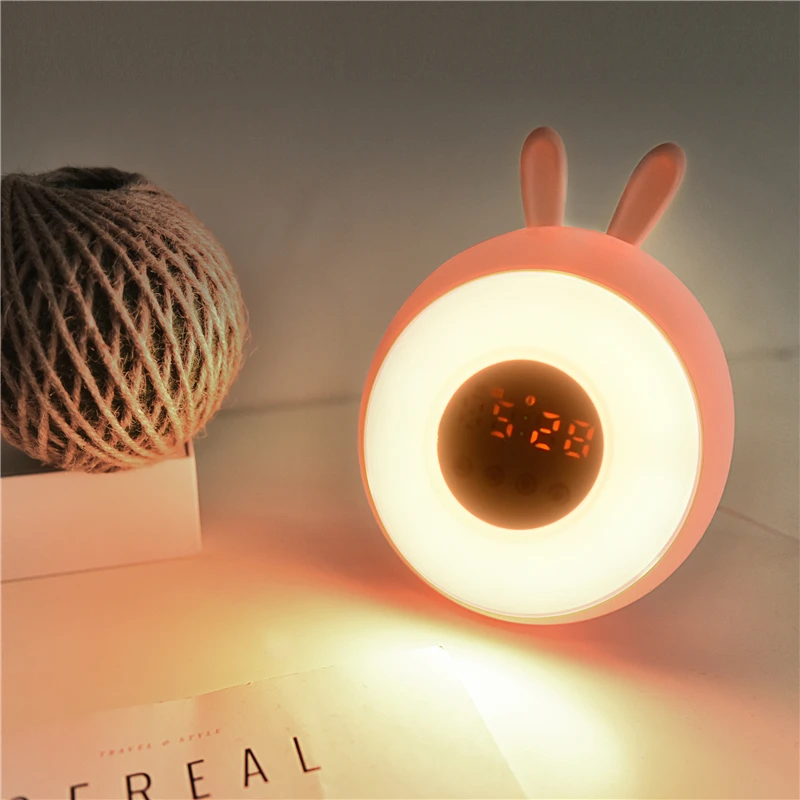 

LED Digital Alarm Clock Sunrise Wake Up Light Simulation Bedside Lamp Night Light Snooze/Sunset Function