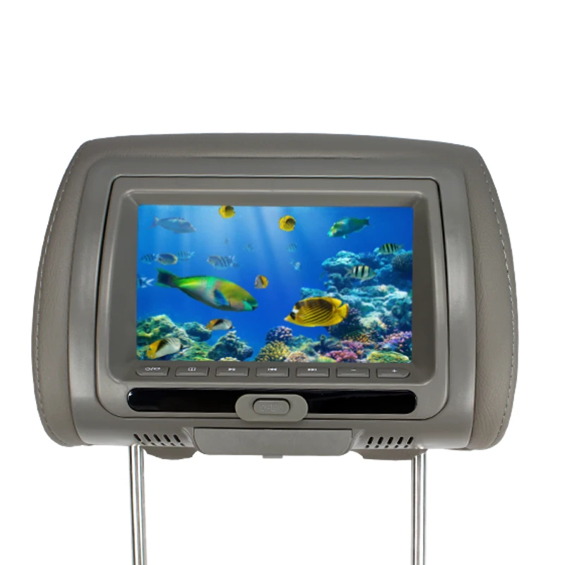 7 inch TFT LED Display Auto Pillow Monitor Touch Button AV USB SD DVD