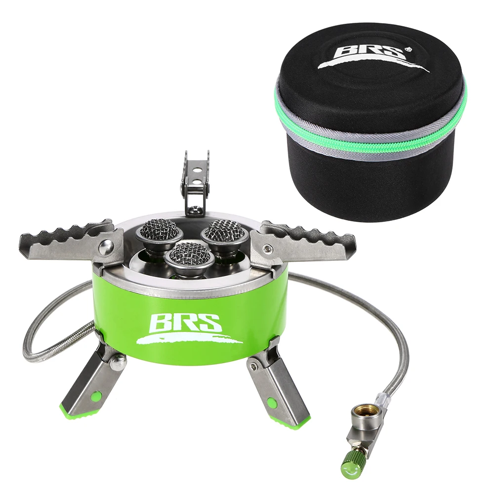

BRS Newest Outdoor Windproof Folding Gas Stove Camping Hiking Foldable Stove Cooking Picnic Stainless Steel Cooking Furnace
