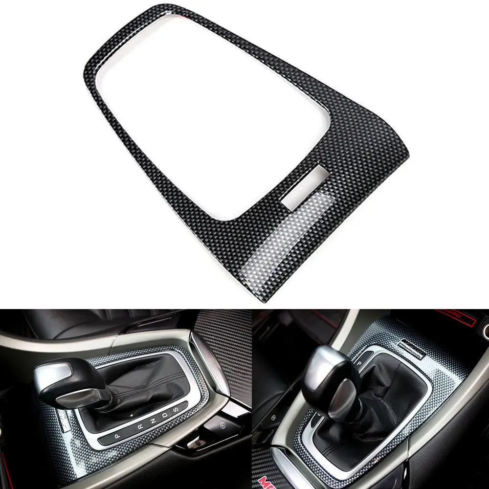 3-Piece Carbon Fiber Look Gear Shift Panel Cover Trim For Toyota Camry 2015-2017