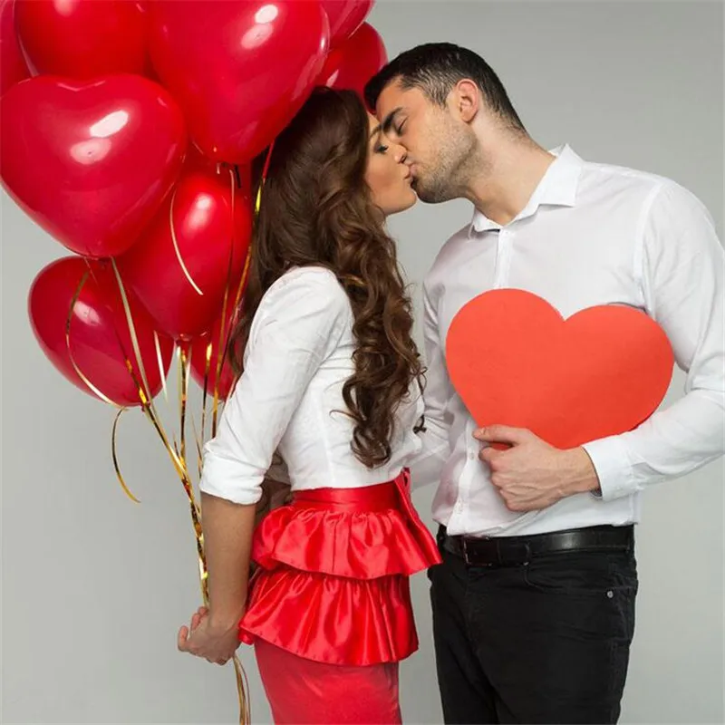LQDIANTANG 18 дюймов красный воздушный шар из фольги в форме сердца 10 дюймов красный черный латексный шар для свадьбы День рождения Валентина украшения