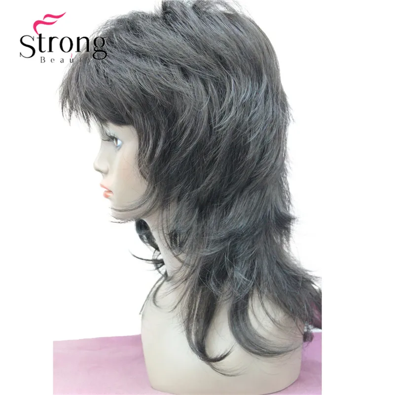 StrongBeauty женский слоистый парик из синтетических волос с темными корнями Омбре