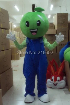 

green apple Cartoon Character mascot Costume Custom Products cosplay costume for Halloween party event