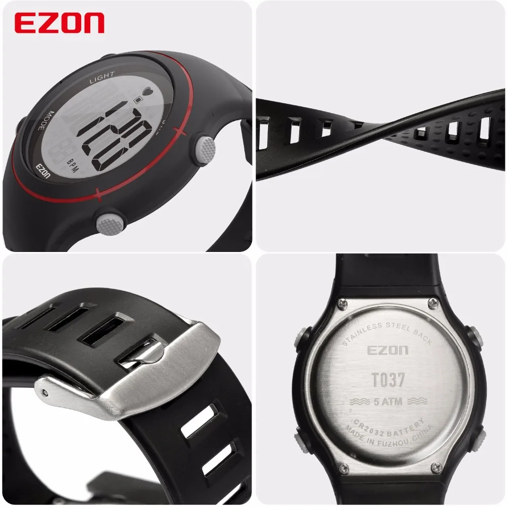 Αγορά Ανδρικά Ρολόγια | EZON T037 Chest Strap Heart Rate Monitor Sport ...