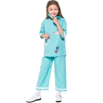 

Kids Veterinarian Dress-up Set Children Doctor Scrubs Toddler Nurse Doctor Role Play Halloween Costumes for Girl Career Day
