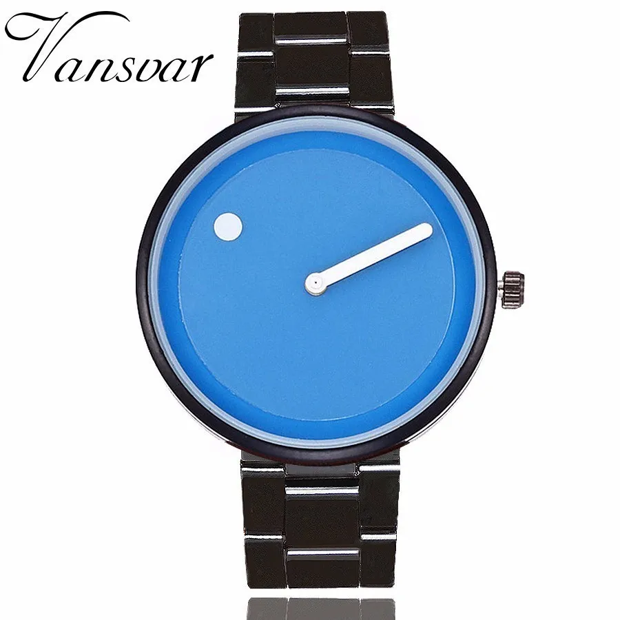 Унисекс Креативный дизайн точка и линия Стиль Кварцевые Часы повседневные для женщин и мужчин сетчатый ремешок наручные часы Montre Femme дропшиппинг - Цвет: blue
