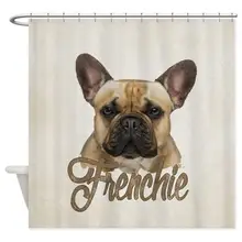 Декоративная Тканевая 3D занавеска для душа с французским бульдогом, Frenchie Dog, смешной дизайн, занавеска для ванны