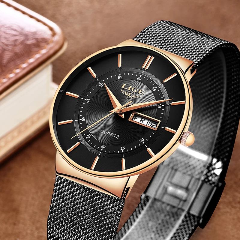 Relojes Hombre New LIGE Ultra-thin Mens Watches Stainless Steel Waterproof Clock Men Top Brand Luxury Casual Sports Quartz Watch Relojes Hombre New LIGE Ultra-thin Mens Watches Stainless Steel Waterproof Clock Men Top Brand Luxury Casual Sports Quartz Watch