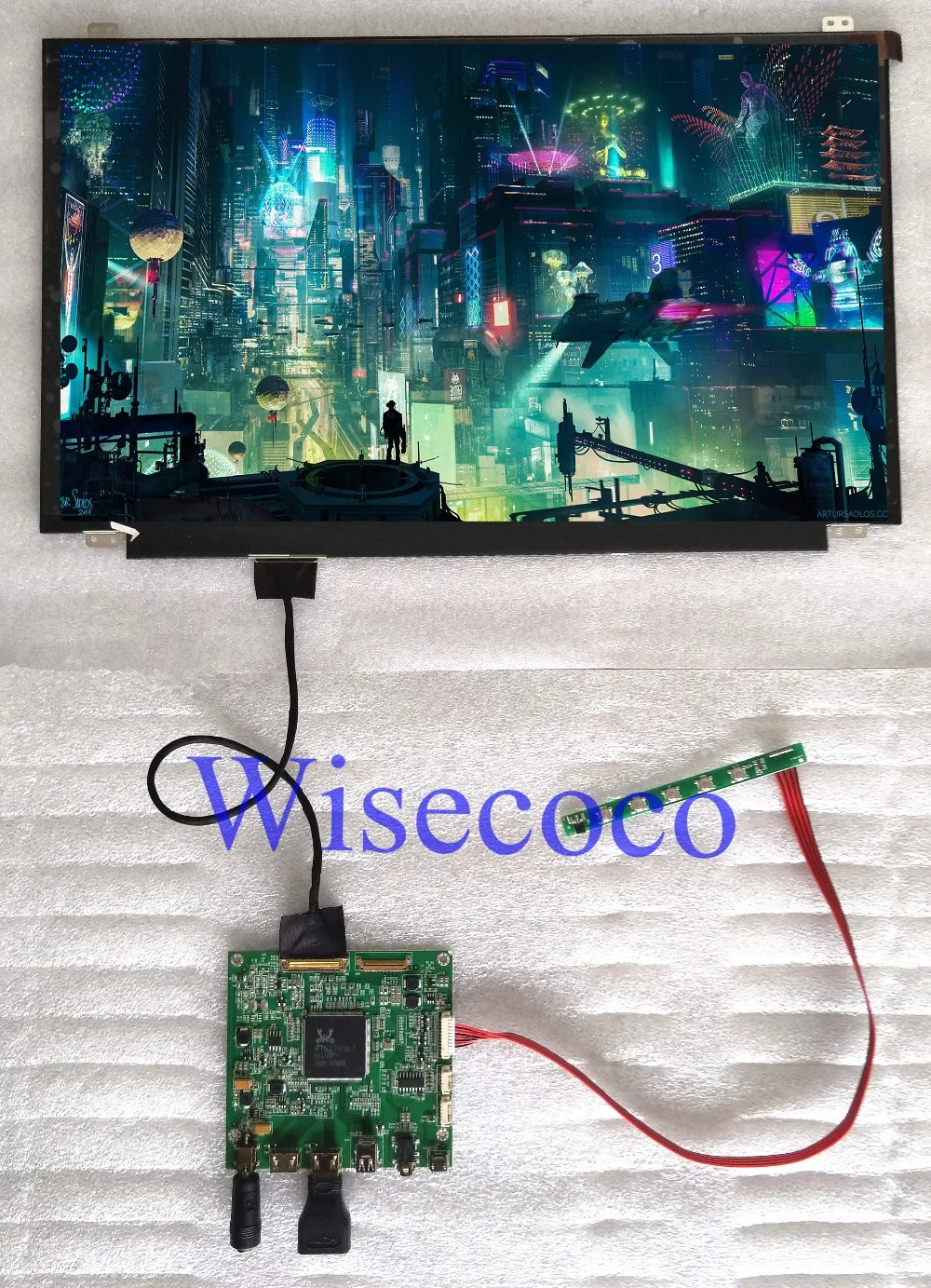 15.6 inch 4K LCD 3840*2160 UHD Display DisplayPort Driver Board Wide Angle DP Screen Module