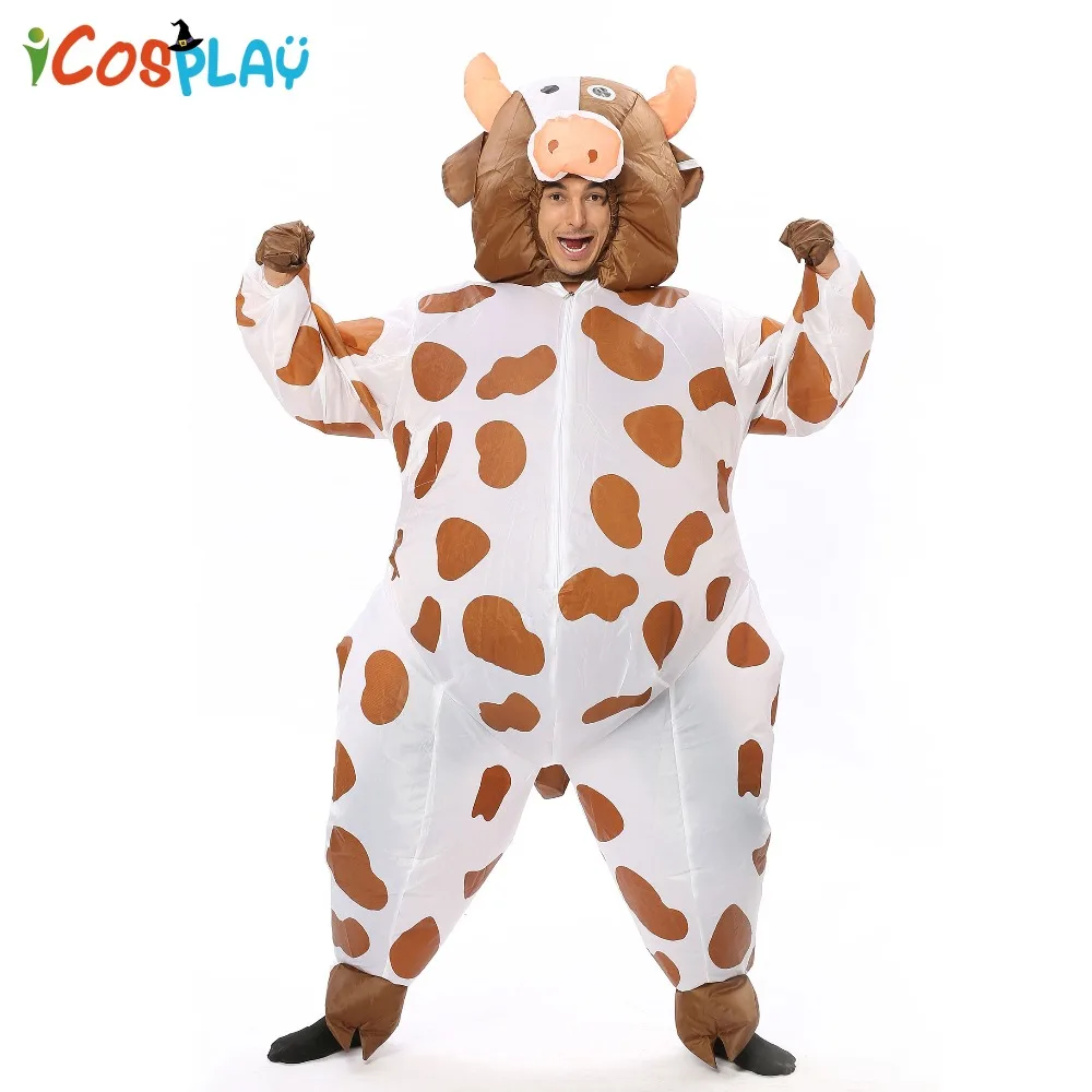 Details about   Milk Cow Mascot Costume  Cosplay Party Game Dress Outfit Halloween Xmas Adult us 