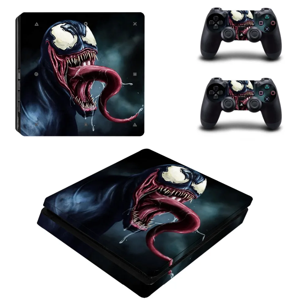 

Venom Vinyl Cover Decal PS4 Slim Skin Sticker for Sony PlayStation 4 Slim Console & 2 Controllers Skins