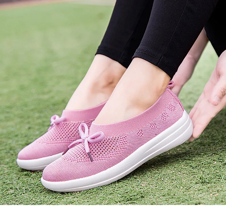 2019 Summer Casual Women Flats Shoes Breathable Mesh Sneakers Shoes Women Slip-on Comfortable Loafers Flats Ladies Shoes (7)