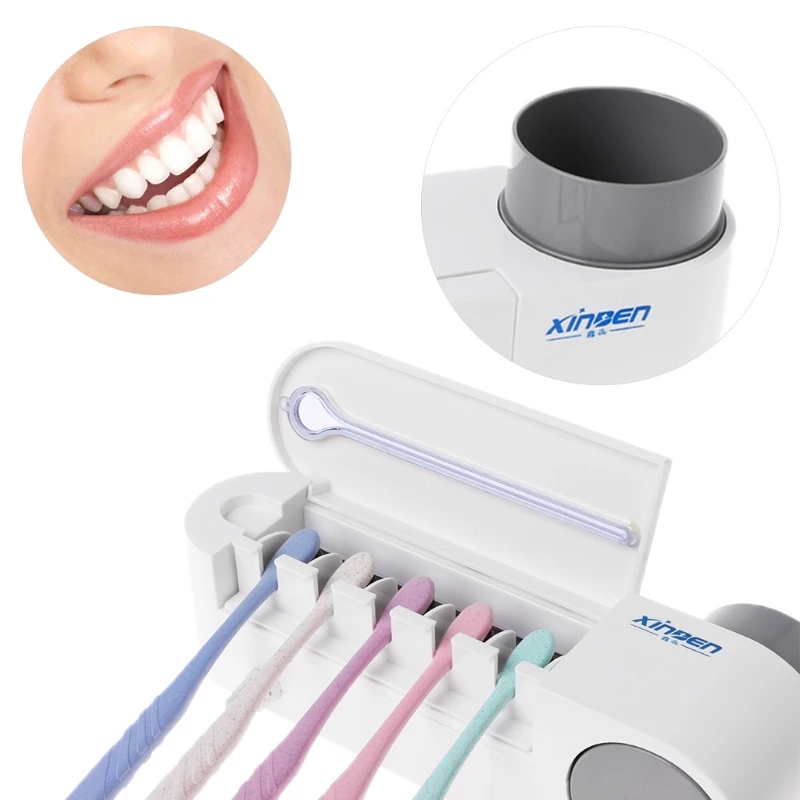 УФ-светильник, стерилизатор, держатель для зубной щетки, очиститель и Автоматический Дозатор зубной пасты, принадлежность для чистки
