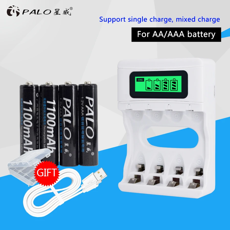 2017 NEW USB Charger With LCD Display Battery Charger For Ni-MH AA AAA Rechargeable Battery+4pcs NI-MH 1100mAh AAA Batteries 2017 NEW USB Charger With LCD Display Battery Charger For Ni-MH AA AAA Rechargeable Battery+4pcs NI-MH 1100mAh AAA Batteries