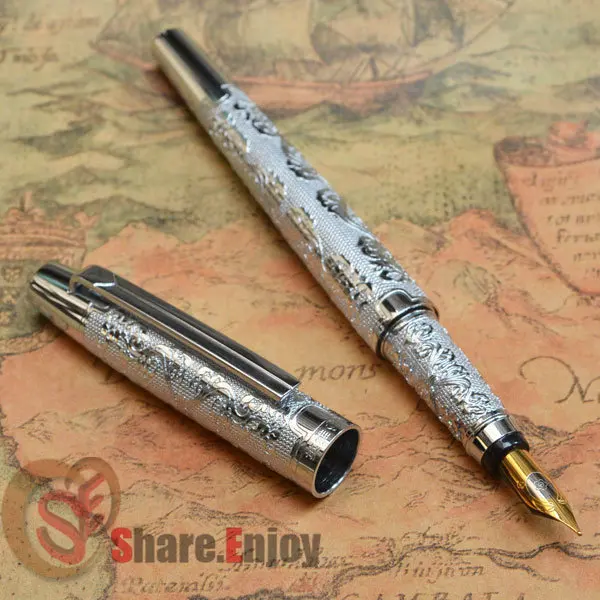 

HERO 103 ELEGANT SILVER WITH FLOWER EMBOSSED MEDIUM NIB FOUNTAIN