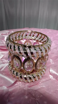 

10pcs/lot Free-Shipment Newest Noble Crystal Gold Candle Holder with Large Clear Bead for Home Event Party Restaurant Decoration
