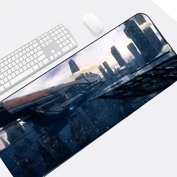 

Congsipad Beautiful Sci-fi Spacecraft Landscape Print Custom Design Large Size Big Mousepad Table Mat for Pc Keyboard Mouse Game