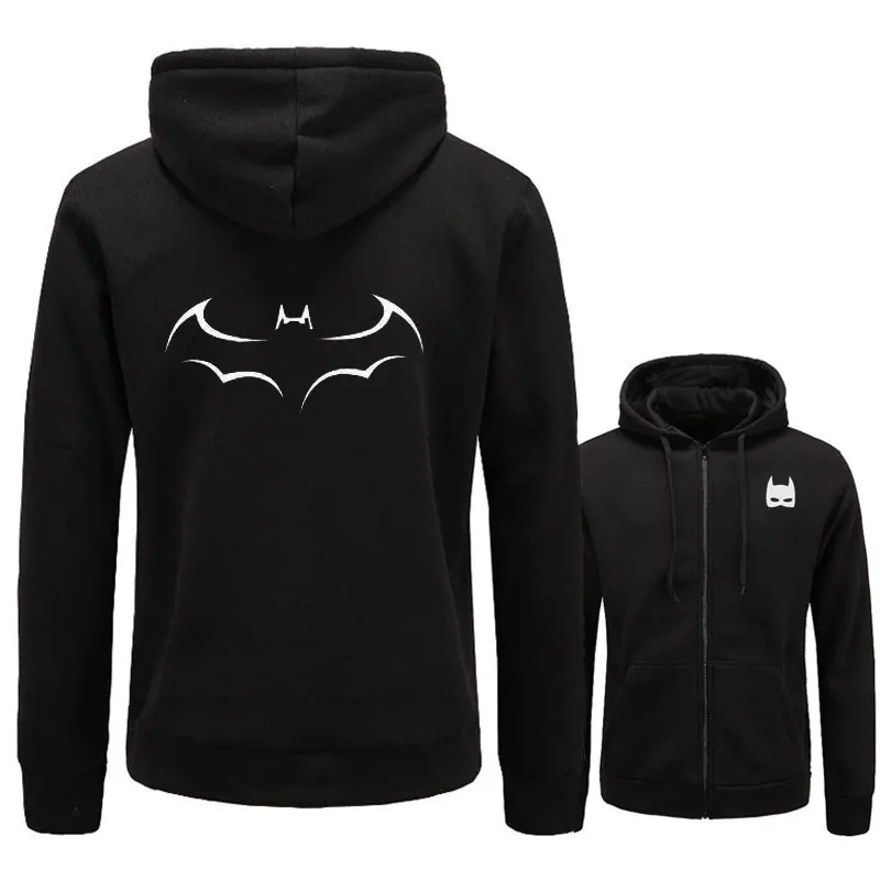 

2018 BAIJOE autumn Batman Hoodies Men Women 1:1 High Quality Hoodie Zipper Hip Hop Kanye West GD Mens Jacket Hooded
