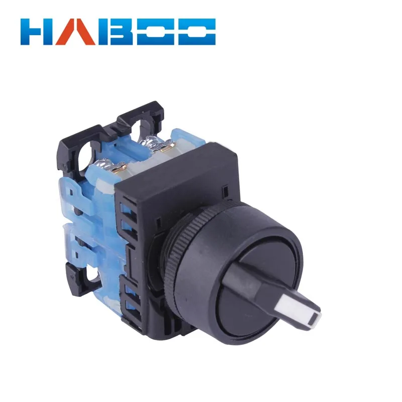 

5pcs dia.22mm 2position selector push button switch on-off 1NO+1NC or 2NO or 2NC 10A 600V
