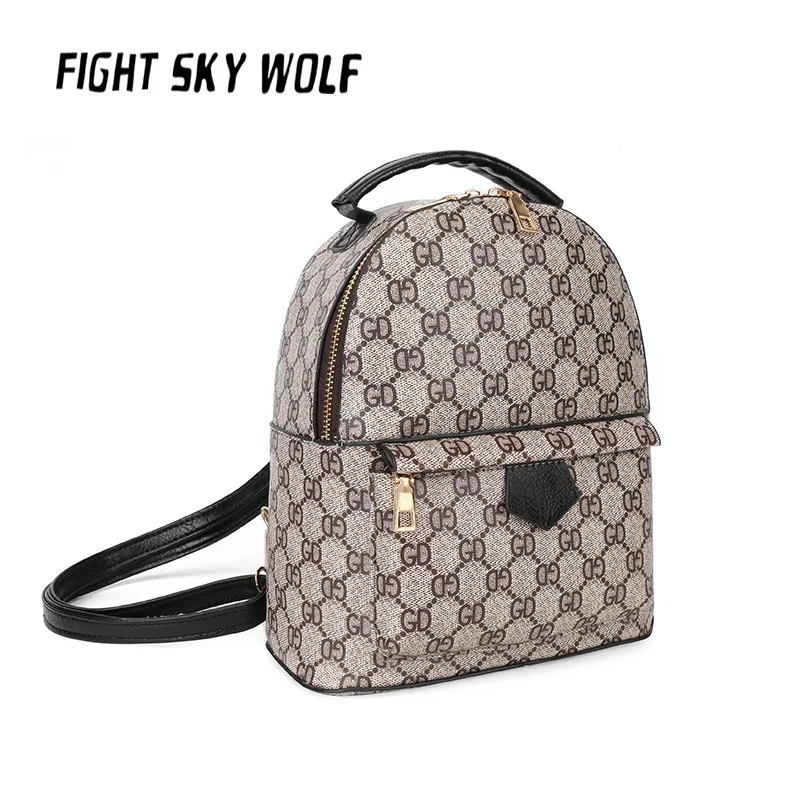 Flor niños Mochila moda casual Codra pequeño hierro t Mini Mochila para Mochila señora lucha Lobo cielo