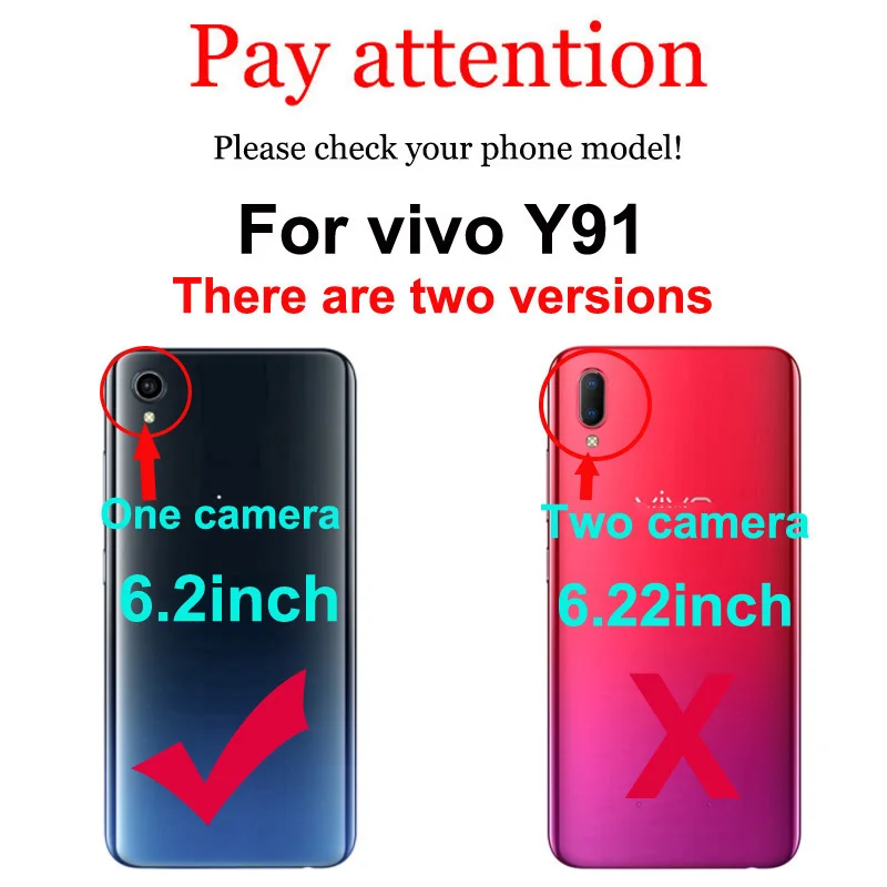 Чехол 6 2 &quotдля vivo Y91 Y91C Стильный чехол с рисунком под дерево и камень для C