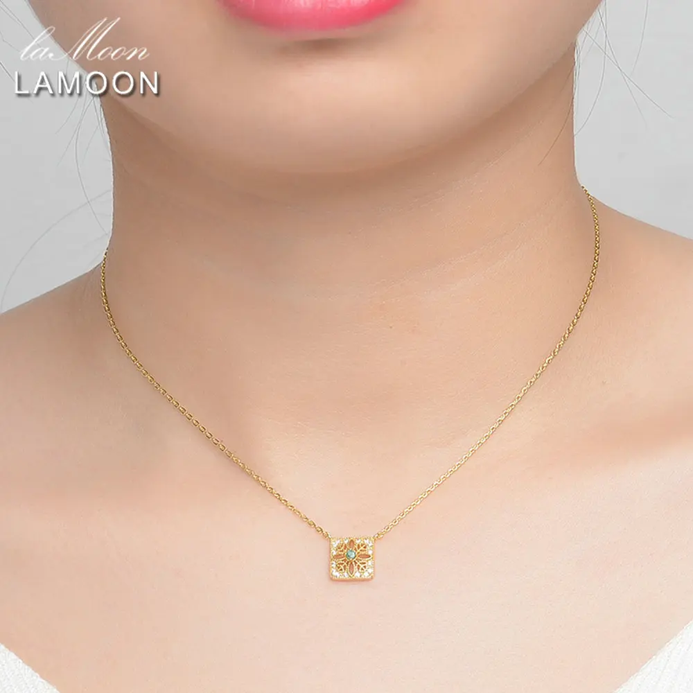 URING- 2mm 0.06ct 100% Natural Emerald 925 Sterling Silver Jewelry Chain Pendant Necklace S925 LMNI018 - Image 2