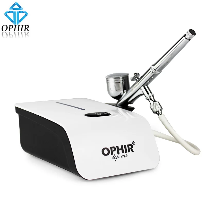OPHIR Pro Airbrush Kit s vzduchovým kompresorem Airbrushing pro dort zdobení Hobby Paint Airbrush Gun Cake Tools _AC117W + AC004A