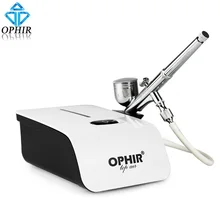 OPHIR Pro Airbrush Kit with Air Compressor Airbrushing for Makeup System Nail Art Paint Airbrush Gun _AC117W+AC004A OPHIR Pro Airbrush Kit with Air Compressor Airbrushing for Makeup System Nail Art Paint Airbrush Gun _AC117W+AC004A