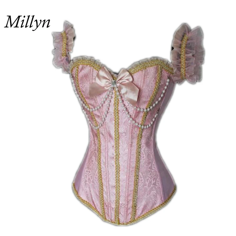 Woman corselet corset Wedding pink blue floral lace corset top bridal