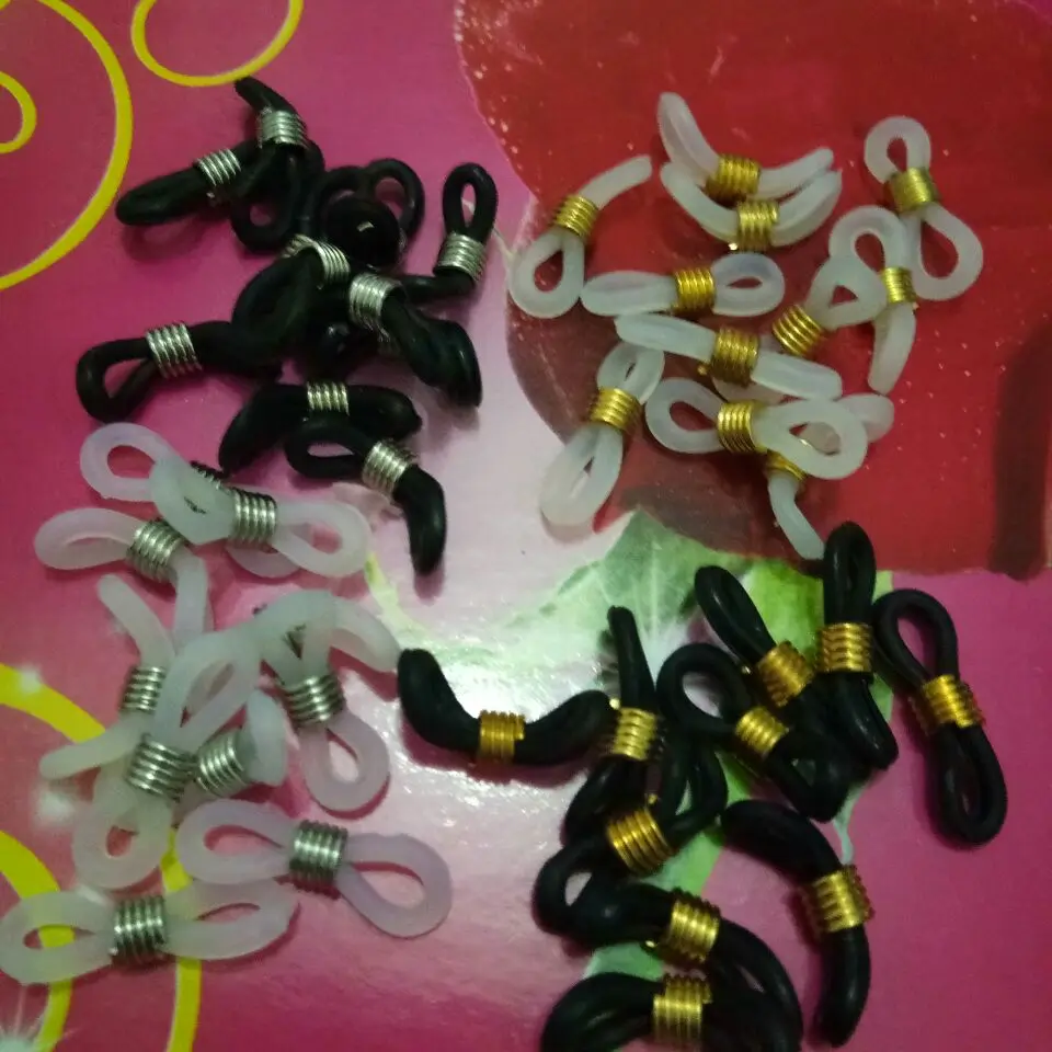 

100pcs double hole double hanging glasses chain slip ring connector for sunglasses Glasses Holder Necklace Chain Jewelry Finding