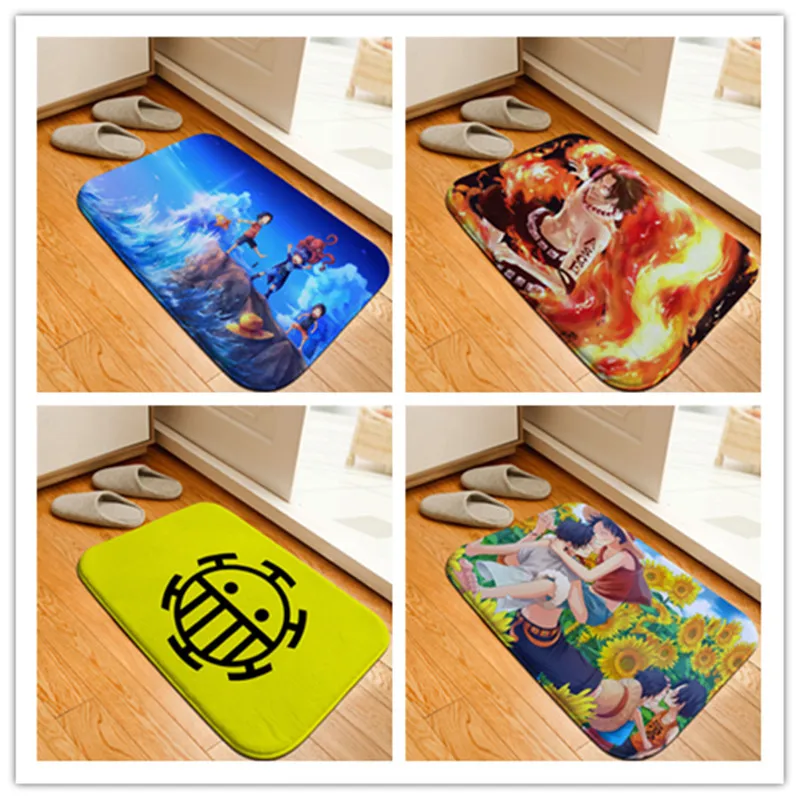 Cartoon One Piece Printed Floor Mats Anti-slip Rugs Anime Luffy Carpets Front Door Doormat Bathroom Carpet Kitchen Mats Cartoon One Piece Printed Floor Mats Anti-slip Rugs Anime Luffy Carpets Front Door Doormat Bathroom Carpet Kitchen Mats