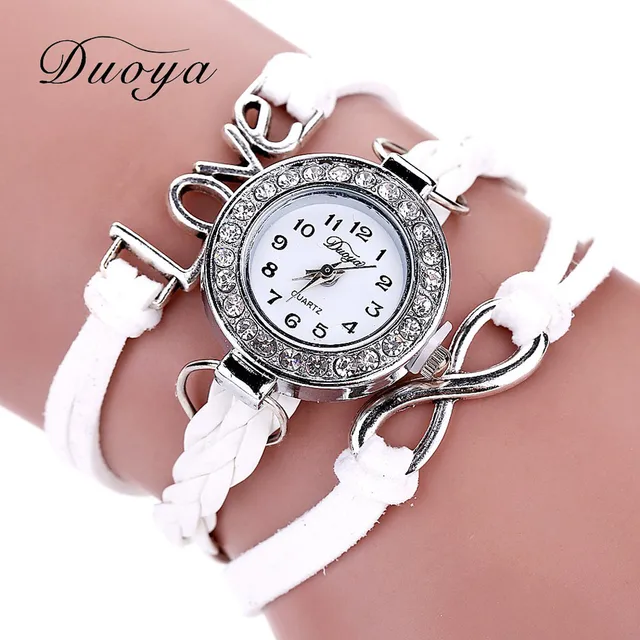 Duoya 2016 Fashion Watches Women Alloy Letters Leather Band Stripe Luxury Women Duoya 2016 Fashion Watches Women Alloy Letters Leather Band Stripe Luxury Women
