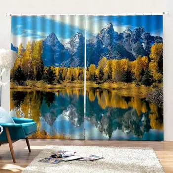 

3D Printed Curtains for Living Room and Bedroom Cortinas Para Sala De Estar Tower Car Sold by one Panel Size Image Customizedl