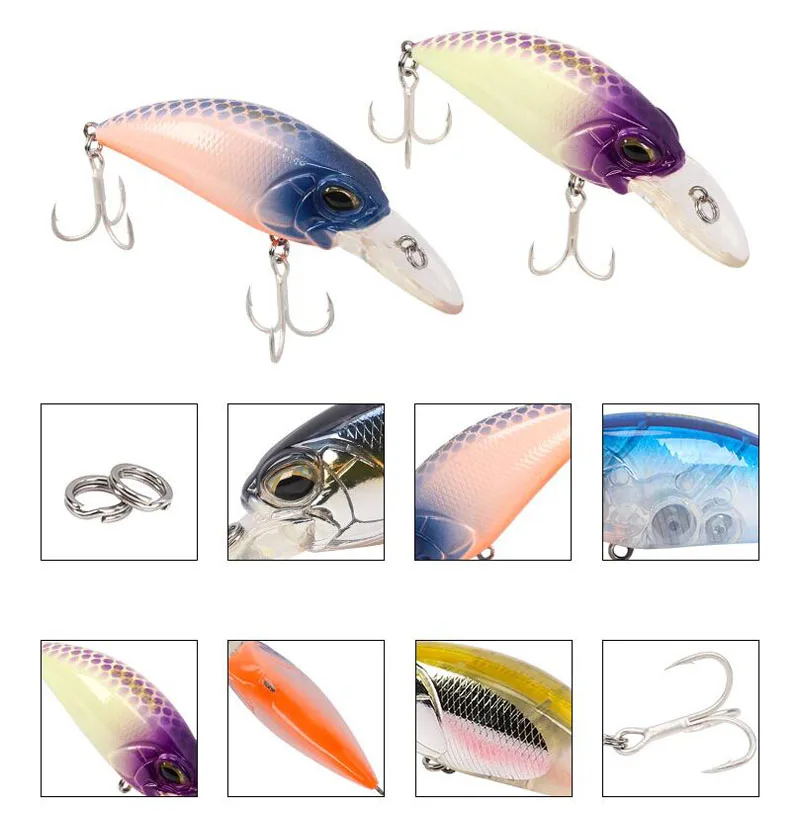 Рыболовная приманка Trulinoya DW30 Crazy Crank 6 см 15 г тонущий кренкбейт воблеры для окуня