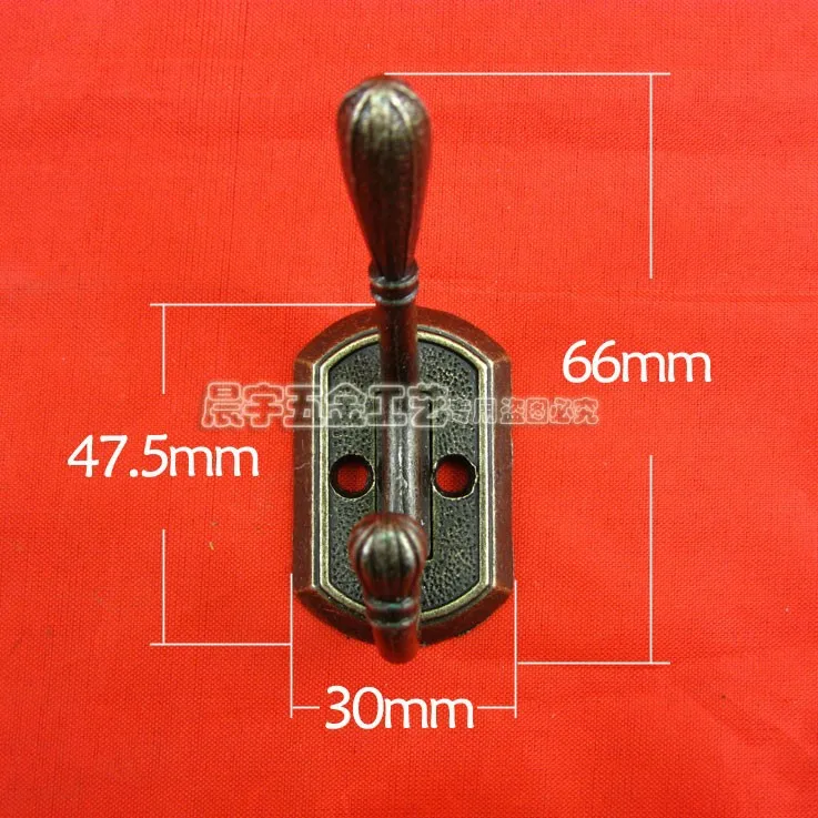 65*30 мм Европейский Стиль Сад кованого железа Одежда Крюк после декоративной двери пальто Крючки старинные бронзовые полотенца шляпа одежда