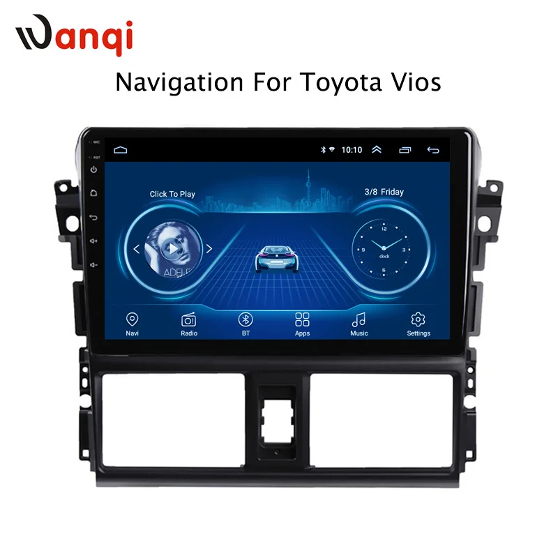 Clearance 10.1 inch Android 8.1 Car DVD GPS for Toyota vios 2014-2016 Navigation System Stereo Audio Radio Video Bluetooth 2