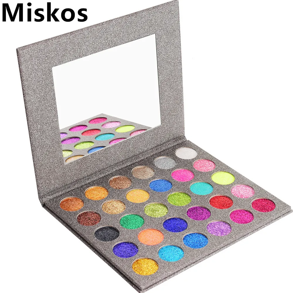 Glitter Eyeshadow Pallete Pressed Glitter Eye Shadow Cosmetic Makeup Pigment Shimmer Sombras Maquiagem Profissional Completa