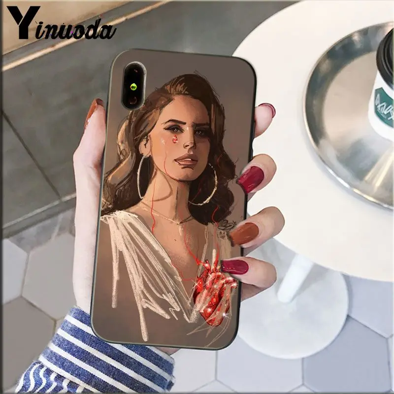 Yinuoda Lana Del Rey ТПУ мягкий силиконовый черный чехол для телефона для Apple iPhone 8 7 6 6S Plus X XS MAX 5 5S SE XR Чехол для мобильного телефона s - Цвет: A15