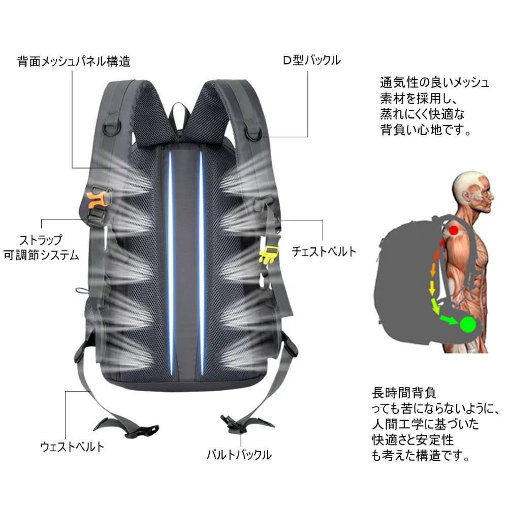 Alpinismo All'aperto Escursione Grande Campeggio Zaini Borsa Rampicante 50l Impermeabile Molle Sport Arrampicata Zaino Di 8FqwTOOR