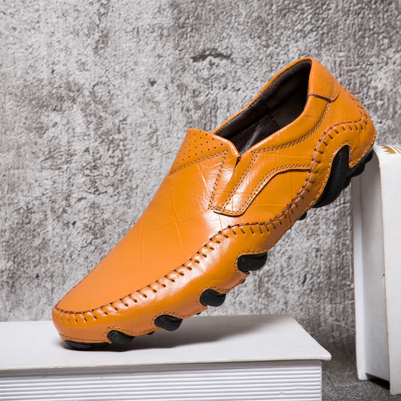 Размеры 38-46; модные мужские лоферы в классическом стиле; мужская повседневная обувь из натуральной кожи; Мужская обувь; уличная мужская обувь на плоской подошве; Мокасины