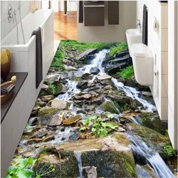Beibehang пользовательская паста 3D Открытый горный поток галька Пейзаж Плитка Трехмерная живопись наклейки для кухни ванной комнаты